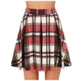 thumbnail image 2 of Taylonsss Womens Casual Checkered Short Umbrella Skirt with Zipper Soft Cotton Mid Waist Skirt for Everyday Wear, 2 of 9