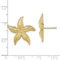 thumbnail image 3 of Diamond2Deal 14k Yellow Gold 2-D and Starfish Post Earrings for Women (L- 0.89 in, W-0.76 in), 3 of 4
