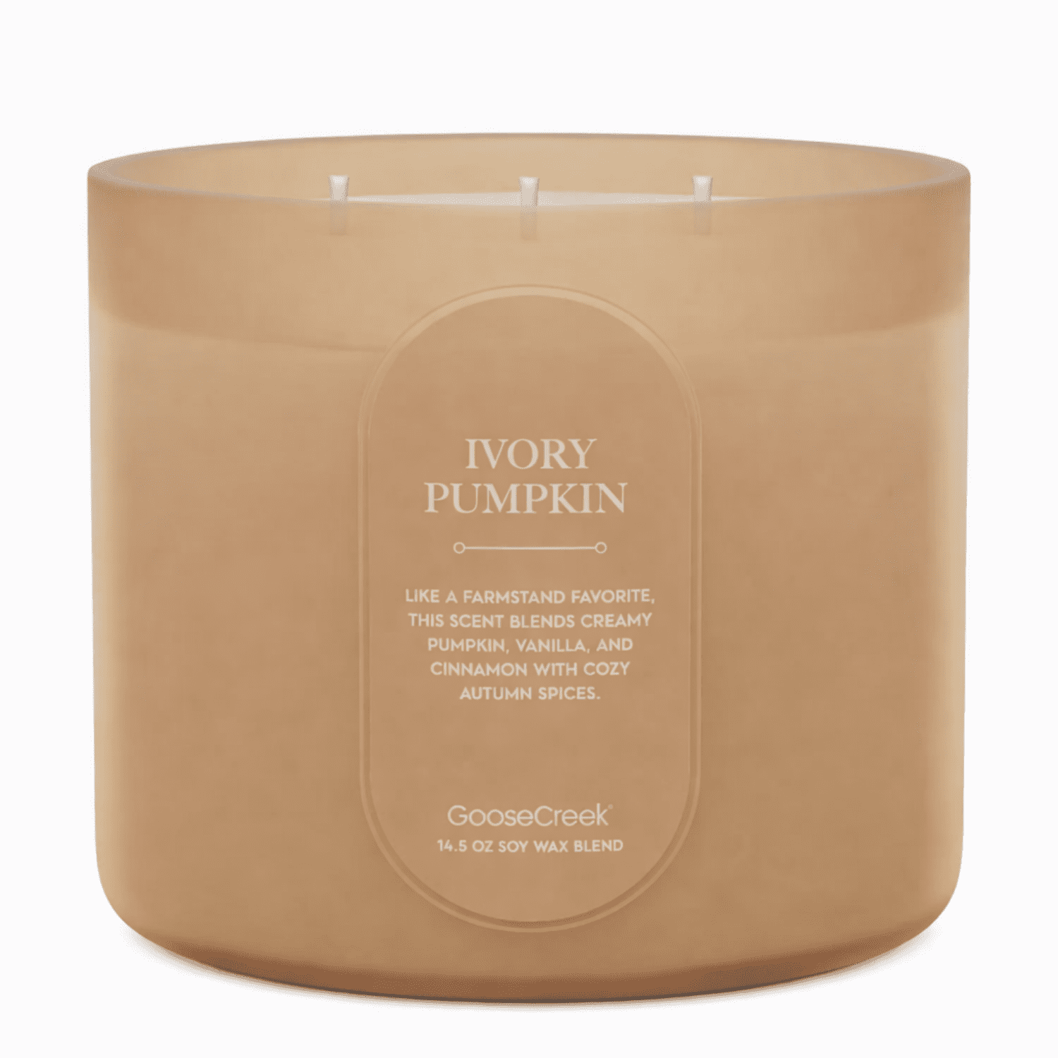 Ivory Pumpkin 3-Wick Scented Candle, 14.5 oz Glass Jar