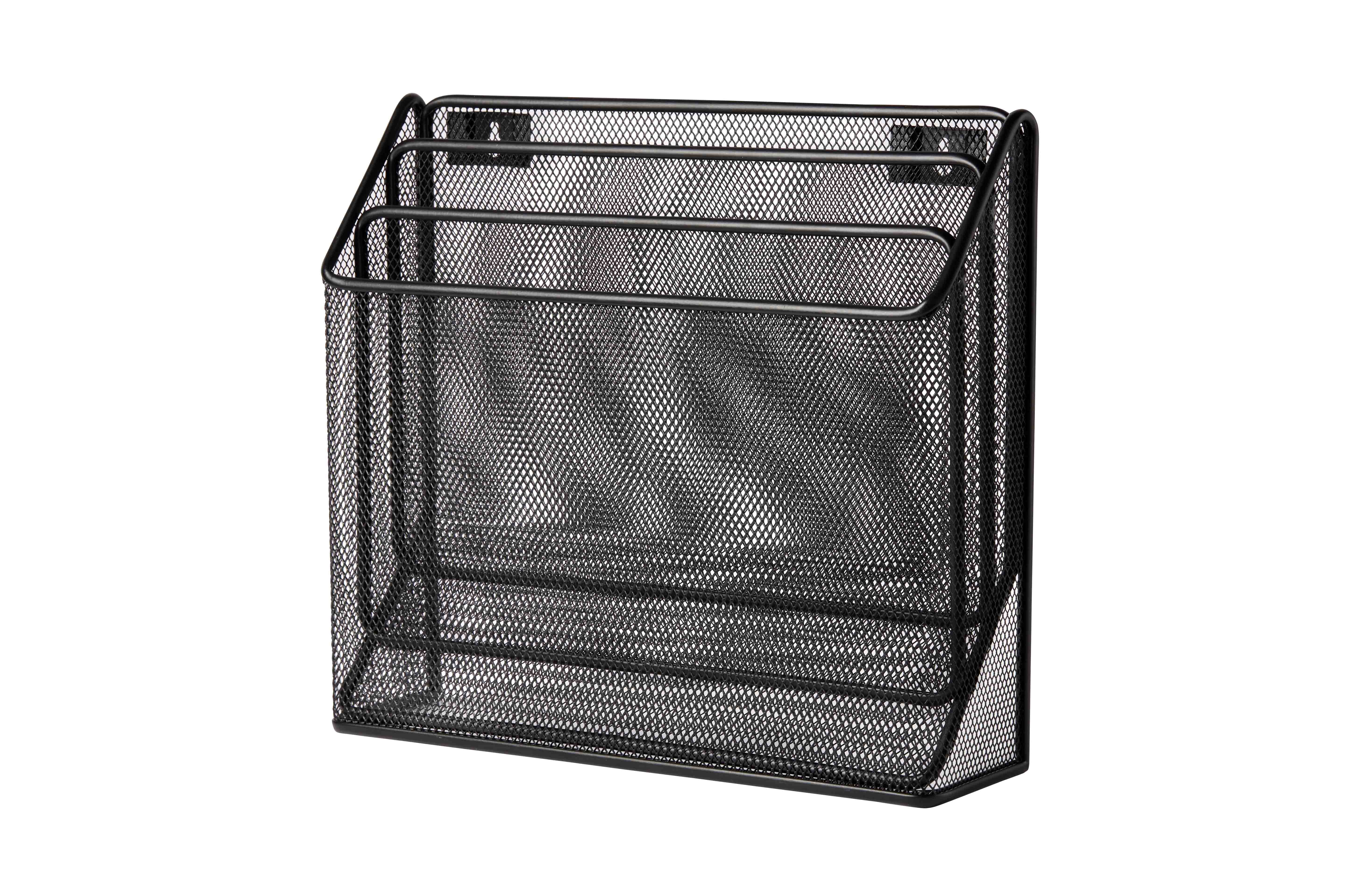 Pro Space Wall Mount Magazine Rack Letter Holder Mesh ...