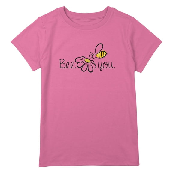 Girl's Lost Gods Bee You Cartoon Motto Graphic T-Shirt