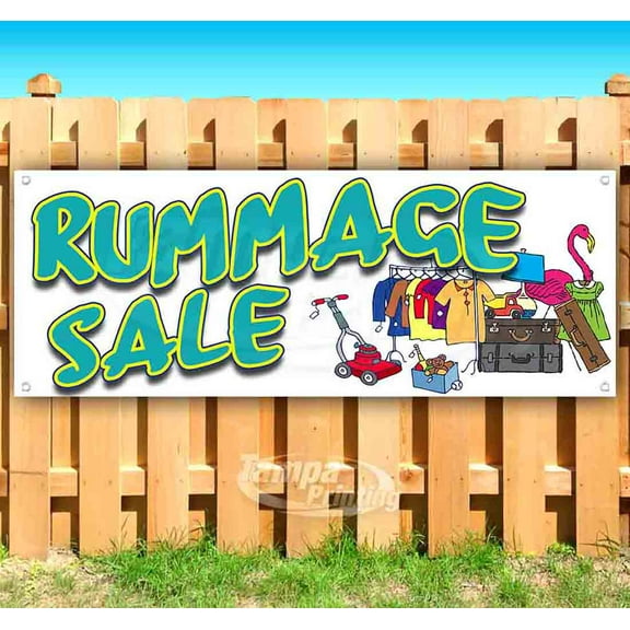 Rummage Sale 13 oz Vinyl Banner With Metal Grommets