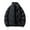 Black, variant on Wancir Men's Puffer Jacket Thickened Winter Coat Warm Stand Collar Color Block Zip Up Jacket Ski Bubble Coat