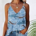 thumbnail image 1 of ICHUANYI Clearance Women's Summer Casual Sleeveless Blouse V Neck Tops T-Shirt Vest For Women(Blue, S) ICHUANYI WER2023080802716, 1 of 6
