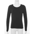 thumbnail image 3 of Sinleey Kids Girls Thermal Underwear Set Nude Fleece Base Layers Set Active Undergarments for Ballet Type B Black L, 3 of 6