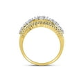 thumbnail image 4 of FB Jewels 10kt Yellow Gold Womens Round Diamond Flower Cluster Ring 1 Cttw Size 8, 4 of 4