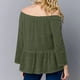 thumbnail image 2 of TaTaai Women's Casual Solid Color Cotton Linen Tops 2-in-1 Round Neck 3/4 Sleeve & Short Sleeve Lightweight Soft Comfortable Summer Shirts Gift, 2 of 9