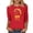 HGG236-Red, variant on Ounisa Year of The Horse Women's Long Sleeve Shirts Casual Crew Neck Tops Tee Tshirts Loose 3/4 Sleeve Top Outfits Clothes