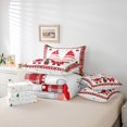 thumbnail image 6 of jejeloiu Cute Father Christmas Bedding Comforter Set 7-Piece,Merry Xmas King Bedding Sets,Happy New Year Bed Sheets For Girls Boys,Reathable Home Decor Reversible, 6 of 8