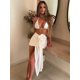 thumbnail image 3 of Conjunto de bikini de tres piezas, bikini europeo y americano, traje de baño de mujer con estampado de flores en 3D, 3 of 5
