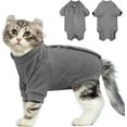 thumbnail image 1 of Tingzi Combinaison de Récupération pour Chat Femme Anti-Lichage Combinaison de Récupération Chirurgicale Corps Entier avec Manches Combinaison pour Chaton après Récupération Chirurgicale pour Animal de Compagnie Combinaison Neutre Col E Alternative Cône, 1 of 4