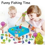 TiokMc Magnetic Fishing Game for Kids, 40PCS Fishing Toys Set with Rod ...