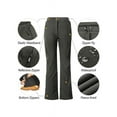 thumbnail image 5 of Off Road Ventures Women's Fleece Lined Hiking Pants Softshell Waterproof Elastic Waist Snow Ski Pants with Zipper Pockets Outdoor, 5 of 6