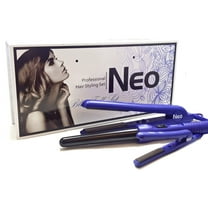 The Neo Choice 3 pcs Trio Complete Full Set W/ 1.25 Inch Hair Straightener, 18-25mm Curling Iron and Mini Hair Iron (Blue)