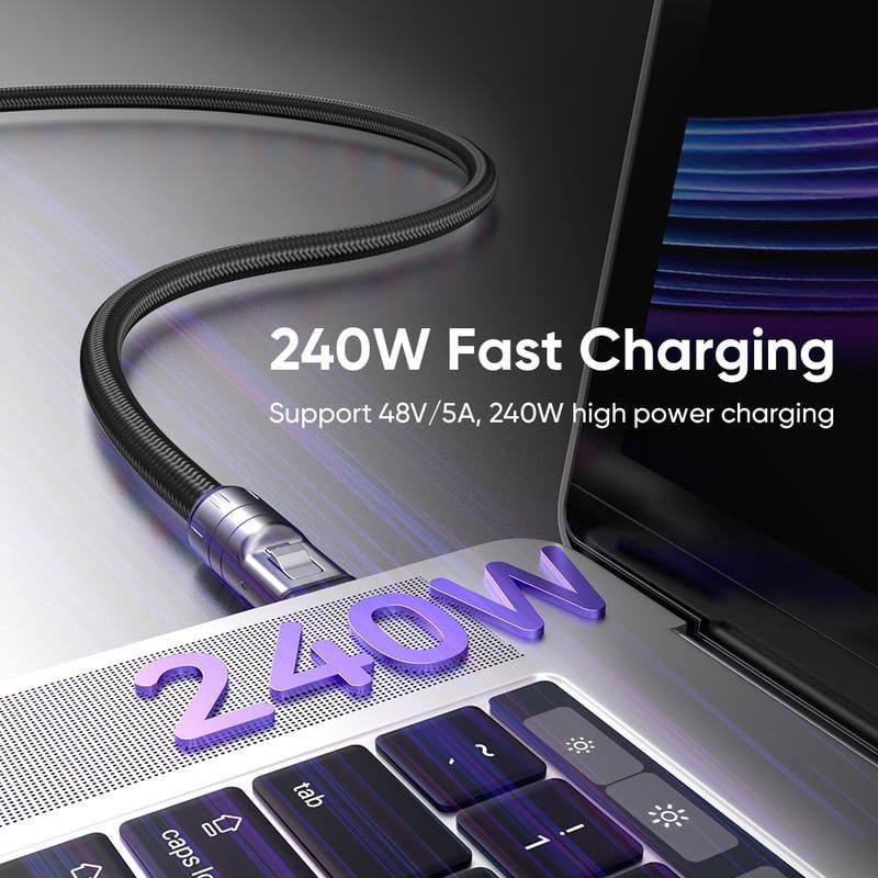 240W USB-C Fast Charging Phone Lanyard | 7mm Nylon | Crossbody/Wrist Strap-YY