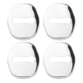 thumbnail image 2 of 4Pcs Couvercle de Serrure de Porte en Acier Inoxydable Décor Accessoires en Métal, Intérieur de Protection, pour Auto, Argent, 2 of 8