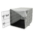 thumbnail image 3 of Floral Dog Crate Cover, Daisies View with Leaves in Greyscale Chamomiles Design, Easy to Use Pet Kennel Cover Small Dogs Puppies Kittens, 7 Sizes, Pale Grey Yellow, by Ambesonne, 3 of 6