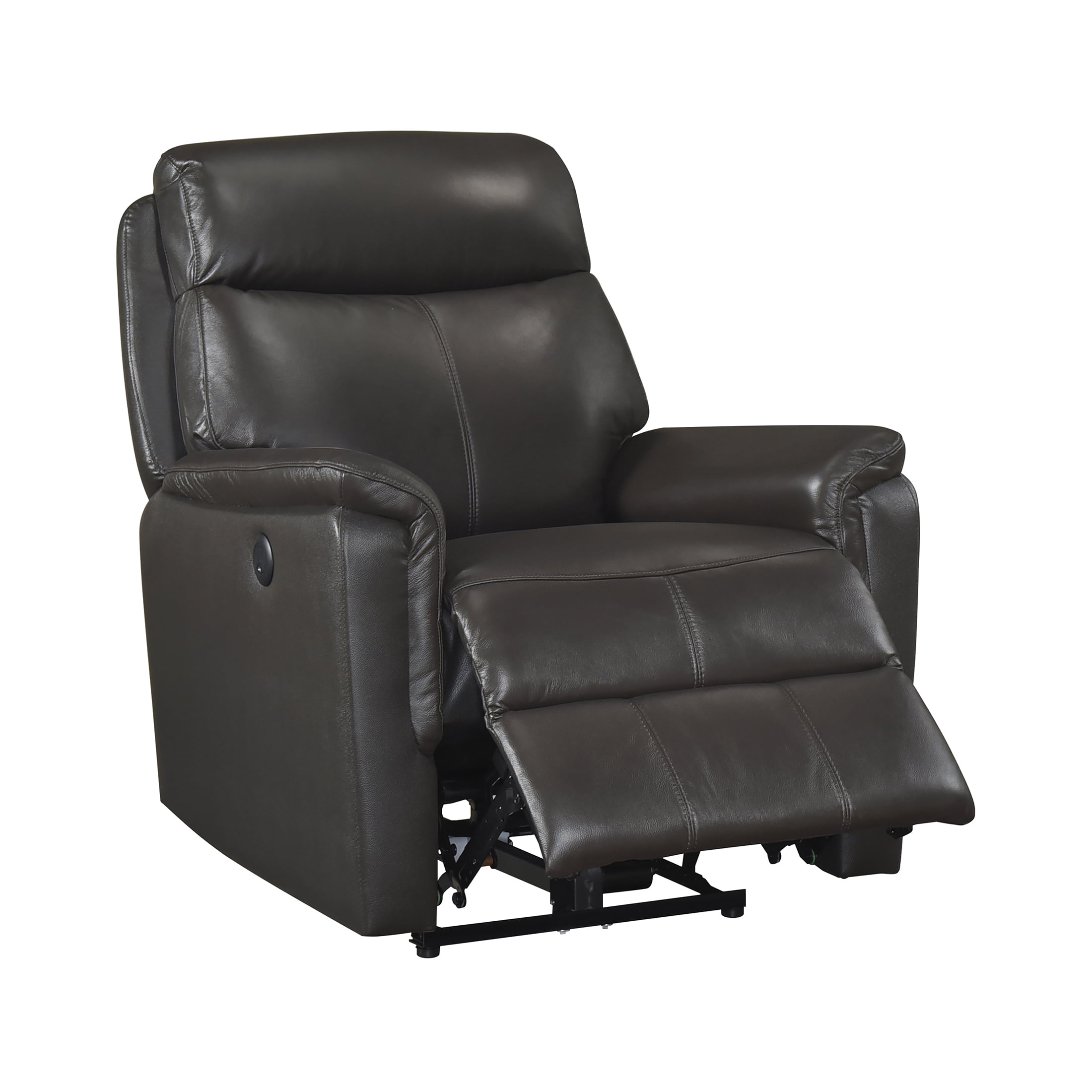 OakvillePark Sylviette Leather Match Power Reclining Chair, Dark Brown