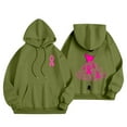 thumbnail image 6 of Fiaer,Women Cancer Sweatshirts Breast Cancer Hoodies Pink Ribbon with Butterfly Graphic Plus Size Tops Cancer Awareness Support Green L, 6 of 7