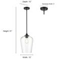 thumbnail image 2 of Millennium Lighting  Ashford 1 Light Mini-Pendant in Multiple Finishes with a Clear Glass Shade Matte Black Matte N/A, 2 of 9