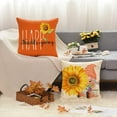 thumbnail image 4 of Fall Outdoor Throw Pillow Covers 18x18 Set of 4 Thanksgiving Orange Sunflower Autumn Decorative Cushion Cases Decorations Home Décor for Patio Couch Chair Sofa, Gnomes, 4 of 5