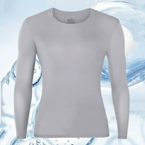 Thermal Shirts for Men Long Sleeve Stretchy Slim Crewneck Underwear Shirt Mens Casual Solid Color Pullover Basic Warm Thermals Tops