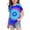 Blue, variant on NAISIBABY Girls Short Sleeve Tees Size 7, Casual Soft Round Neck Tie-Dye Prints Kids Summer Fashion T-Shirt (3-14T)