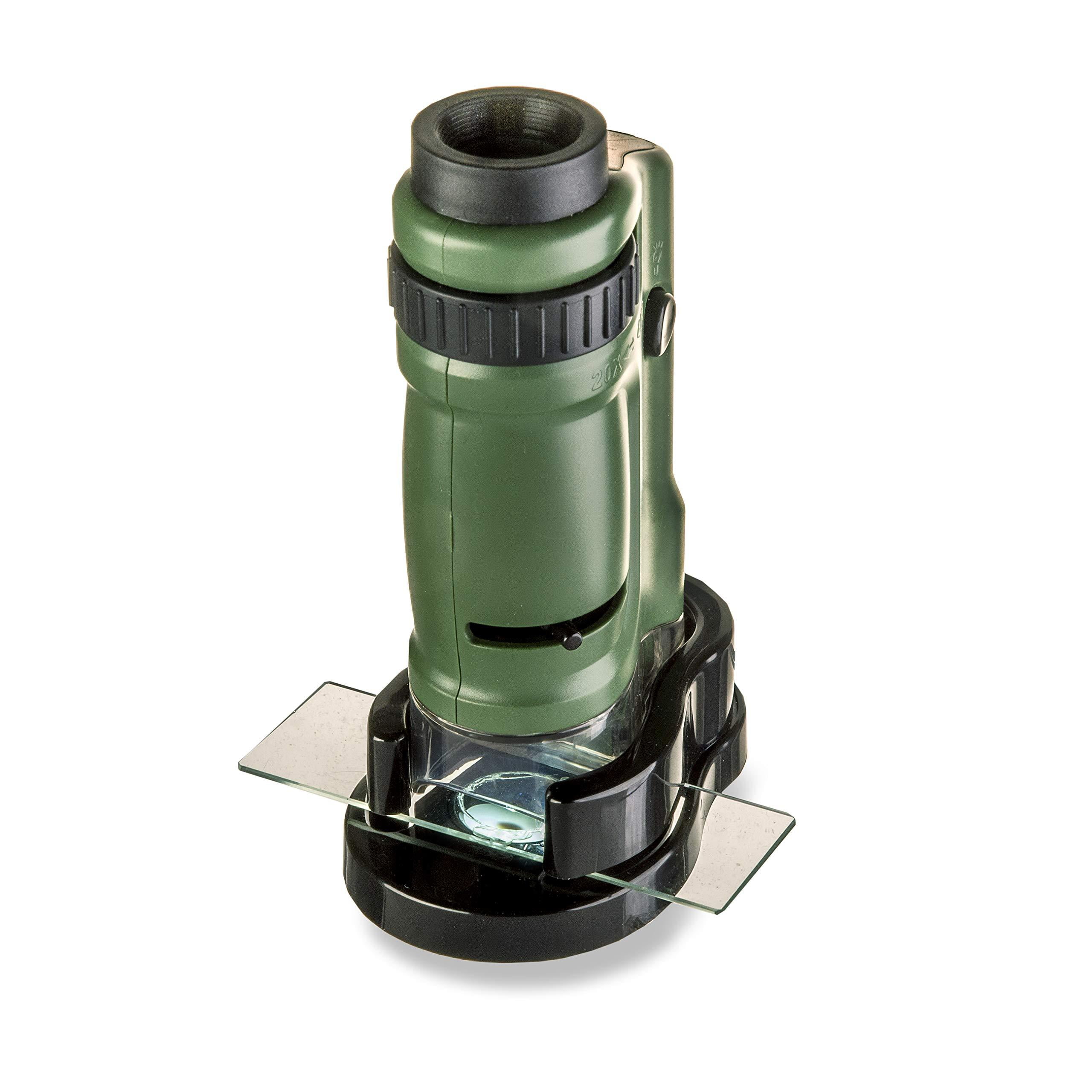 Carson MicroBrite 20X 40x LED Lighted Pocket Microscope