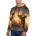 thumbnail image 3 of Sikiie Castle Cool Fire Dragon Men's Hoodie, Essentials Hoodie, Sweatshirt, Pullover Hooded Sweatshirt for Men-Medium, 3 of 7