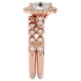 thumbnail image 4 of SuperJeweler 1 1/2 Carat Oval Shape Diamond Bridal Set In 14 Karat Rose Gold For Women, 4 of 6