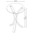 thumbnail image 5 of Edgar Round Glass Top Accent Side Table Cappuccino, 5 of 5