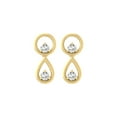 thumbnail image 3 of ARAIYA FINE JEWELRY 10K Yellow Gold Round Lab-Grown Diamond Drop Stud Earrings (1/3 cttw, VS1 Clarity, D-E Color), 3 of 7