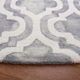 thumbnail image 4 of Safavieh Dip Dye Jolyon Geometric Wool Area Rug, Gray/Ivory, 5' x 5' Round, 4 of 12