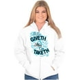 thumbnail image 4 of Mom Giveth and Taketh Funny Mothers Womens Plus Size Graphic Zipper Hoodie Brisco Brands 2X, 4 of 5