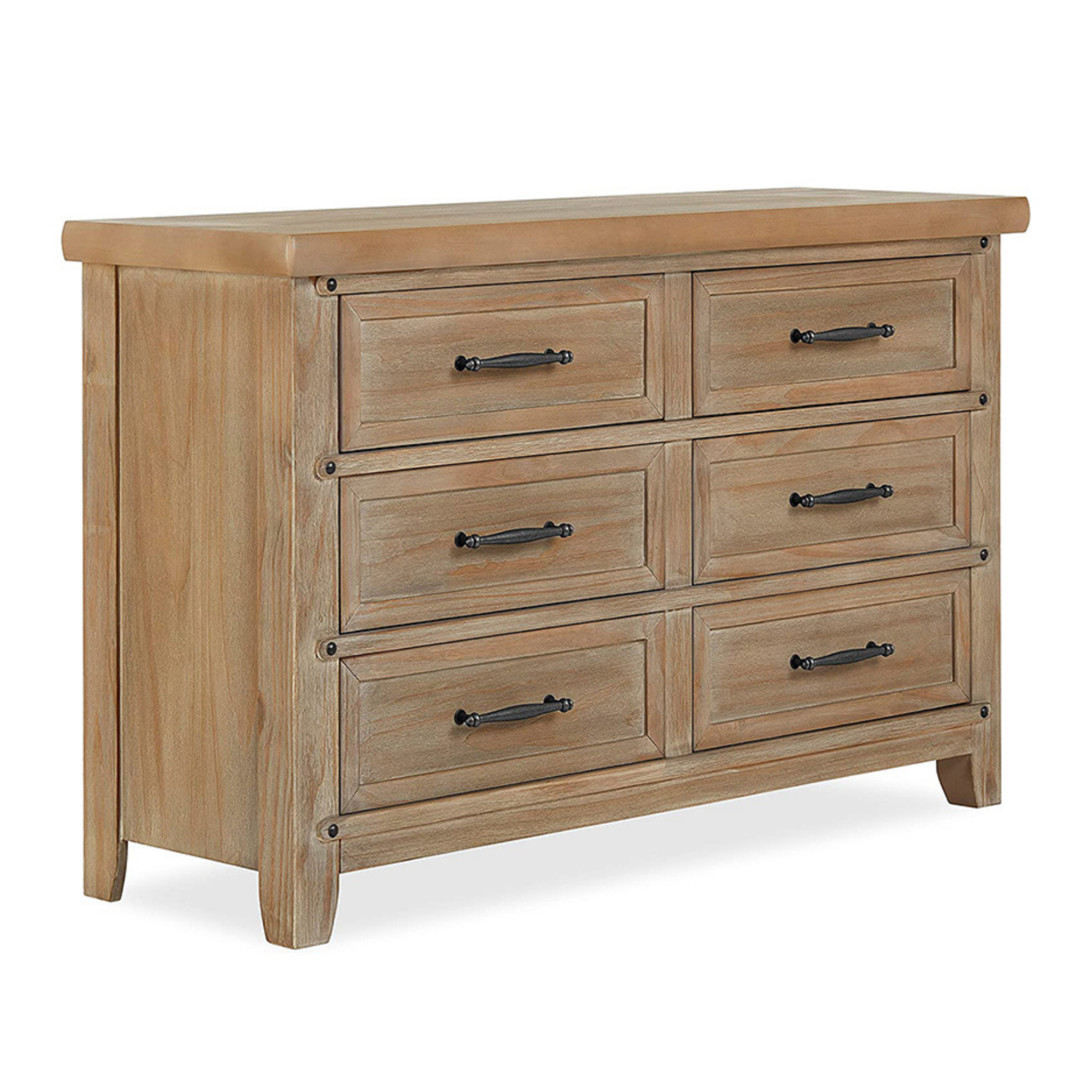 Evolur Andorra Double Dresser, Spacious Six Drawer Dresser, Made of