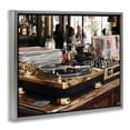 thumbnail image 2 of Stupell Industries Glam Work Place Vintage Gold Turntable Gray Floating Frame Canvas Art, 21 x 17, by Franklyn Gregory, 2 of 8