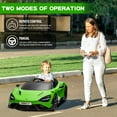 thumbnail image 4 of MUKIDY Electric Ride on Car for Kids, Licensed McLaren765LT 12V Ride on Toy, with Remote, LED Lights, MP3 Player, 3 Speeds,Green, 4 of 8