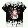 thumbnail image 4 of UngA Womens Christmas T Shirts Crew Neck Shirt Funny Xmas Holiday Graphic Short Sleeve Tee Family Holiday Blouse Christmas Shirts for Women Black,L, 4 of 6