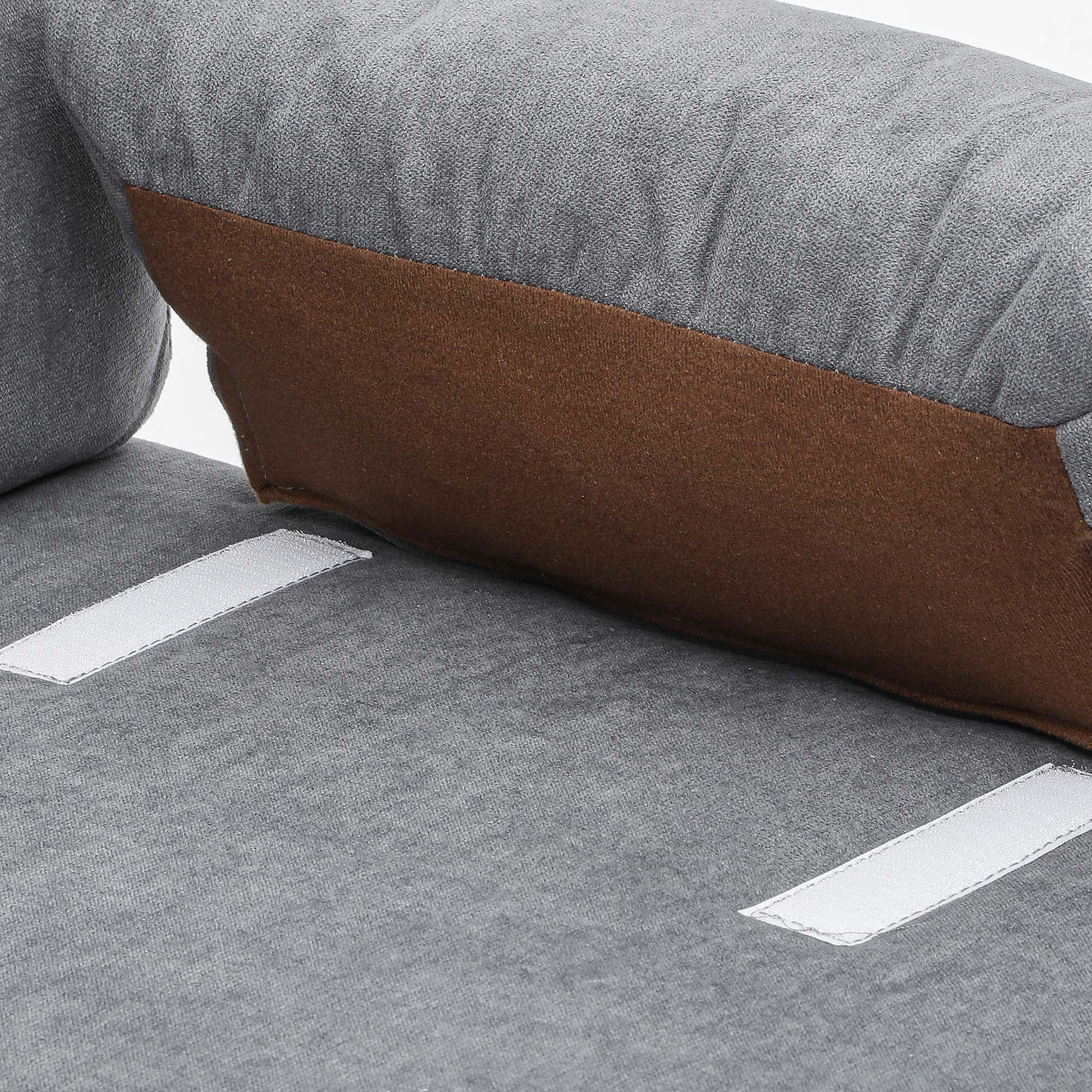 Uforic 109'' U-Shaped Sectional Sofa with Double Chaise, Storage, Cup Holder, 4 Cushions, Light Gray