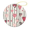 thumbnail image 3 of Ceramics Ornaments Love Hearts Double Sided Porcelain 3 Inch Red Love Heart Black And White Stripes Christmas Tree Decorations Christmas Ornament for Family Sister Friend, 3 of 5