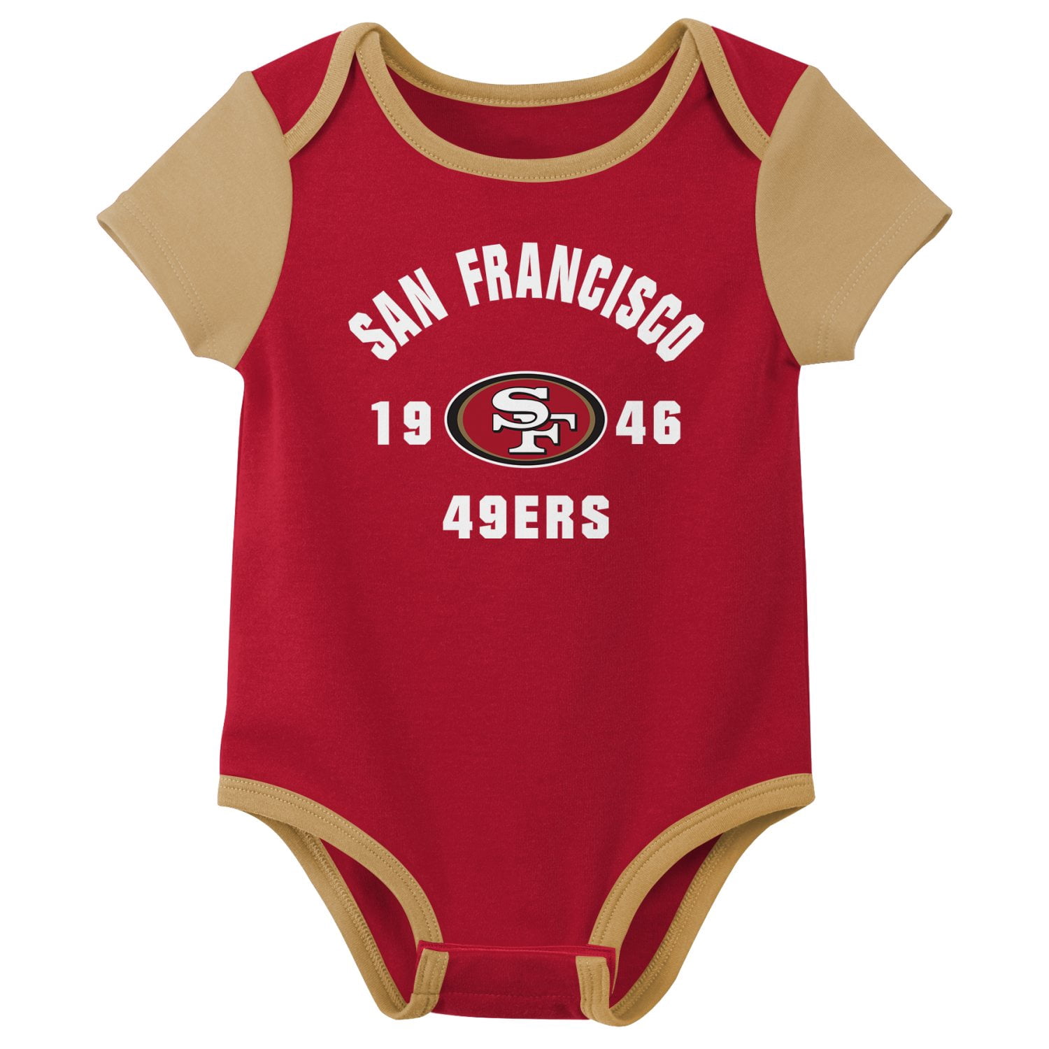SAN FRANCISCO 49ERS NFL Infant Boys 3 Pack Onesie Game Day Fan Apparel