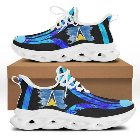

Saint Lucia Island Print Flat Shoes for Women Cool Sneaker for Female Spring Summer Woman Footwear Flats sports shoes
