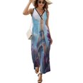 thumbnail image 1 of Vestido Largo Sin Mangas Para Mujer, Eiffel Tower Traje Informal Para Cumpleaños, Verano, 1 of 5