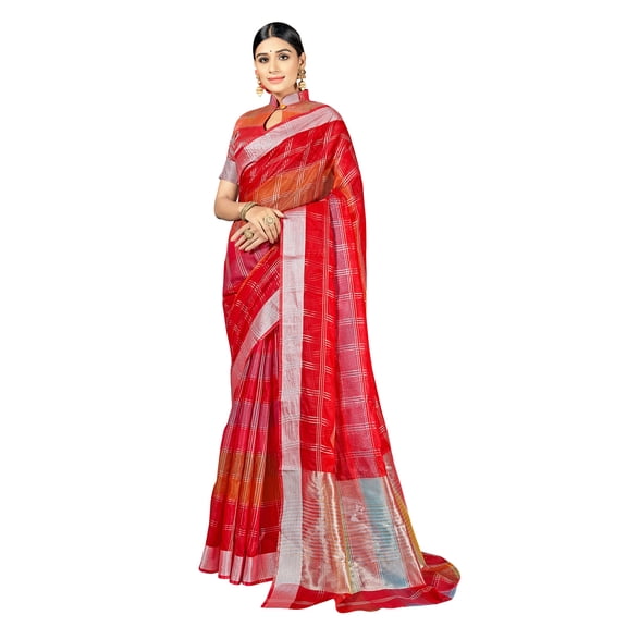 Sarees For Women Indian Diwali Bollywood Cotton Art Silk Saree Woven Gift Sari & Unstitched Blouse