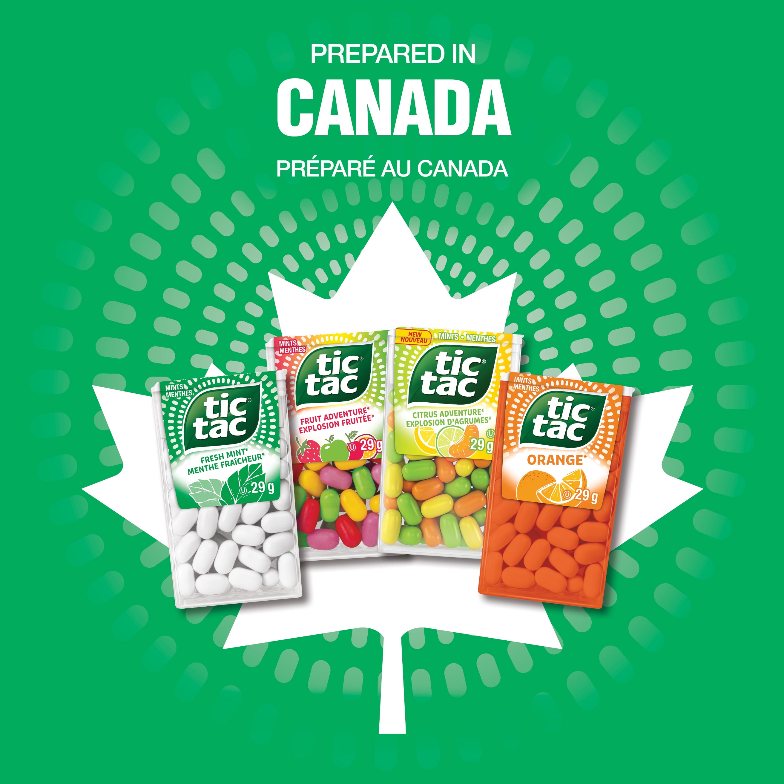 TIC TAC Mints, Holiday Stocking Stuffer, 116 grams, 4 Count Single Packs, 116g, pack of 4