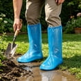 thumbnail image 6 of KojanyuRain Shoe Covers 6pairs Reusable PVC Thickened, Zipper Water Resistant Overshoes for Outdoor Walking, 6 of 6