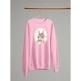 thumbnail image 3 of Artshine Little Bunny Sweatshirt Women -Sillier Than Sally Designs, Female Large, 3 of 4
