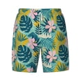 thumbnail image 4 of Lsque Mens Swim Trunks Tropical Floral Pattern - Bathing Suit Compression Liner - Beach Swim Shorts Swimwear - (S-3XL) - Stretch Quick Dry -Medium, 4 of 9