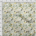 thumbnail image 4 of oneOone Polyester Spandex Yellow Fabric Florals Sewing Material Print Fabric By The Yard 56 Inch Wide, 4 of 6