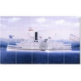 thumbnail image 1 of Ceramic Tile Mural-James Bard Ships Tile Mural Modern Interior Renovate. 60" w x 36" h using (15) 12 x 12 ceramic tiles, 1 of 3